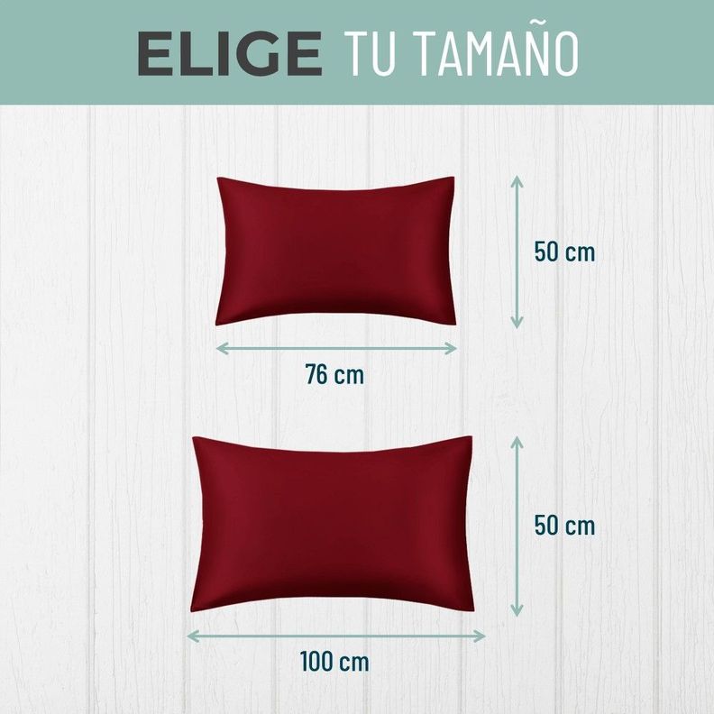 Funda Almohada Satin tipo Seda Set 2 unidades coral-1