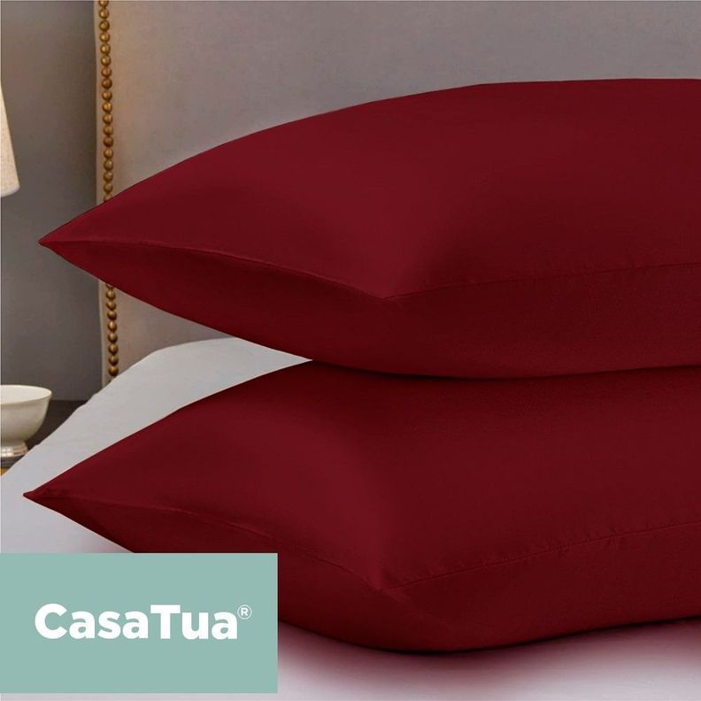 Funda Almohada Satin tipo Seda Set 2 unidades coral-3