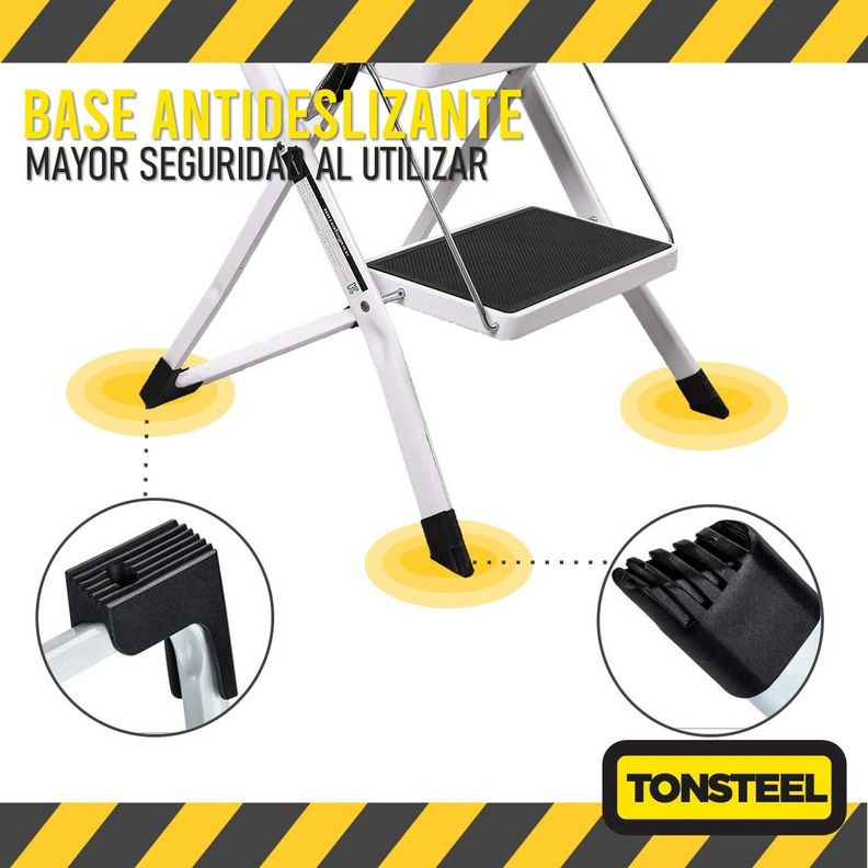 Escalera Multiuso Plegable 2 Peldaños Ultra Compacta CasaTua-1