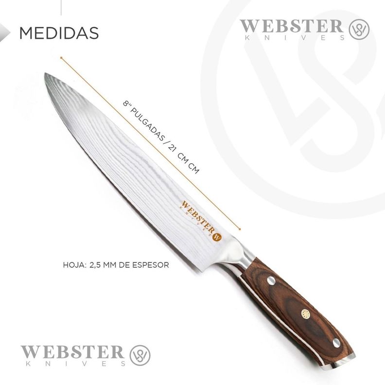 Cuchillo Acero Premium Parrillero Cocina Chef Asado cafe-1