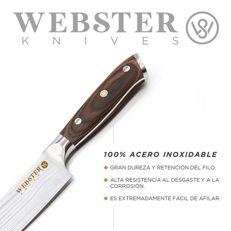 Cuchillo Acero Premium Parrillero Cocina Chef Asado cafe-2