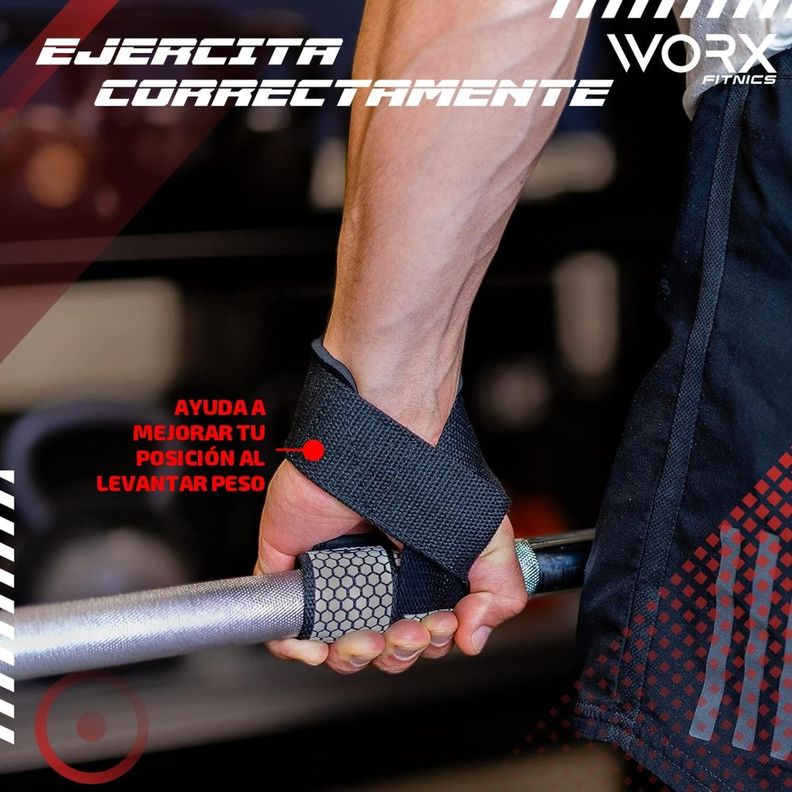 Straps Correas Levantamiento Pesas Worx Gym Gimnasio Set x2-4