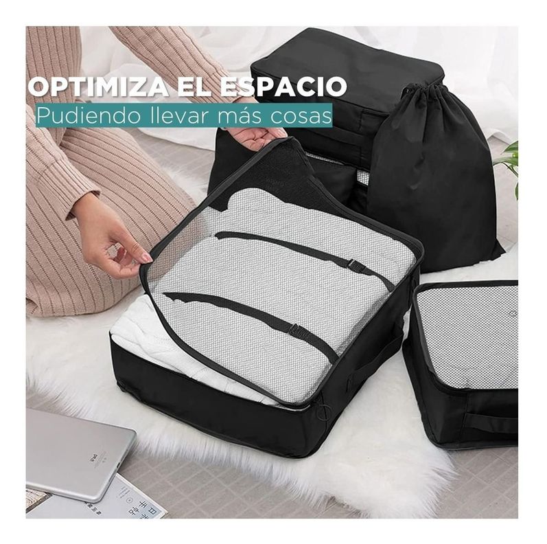Organizador Maleta Set 8 Bolsas Casatua Viaje Equipaje-6