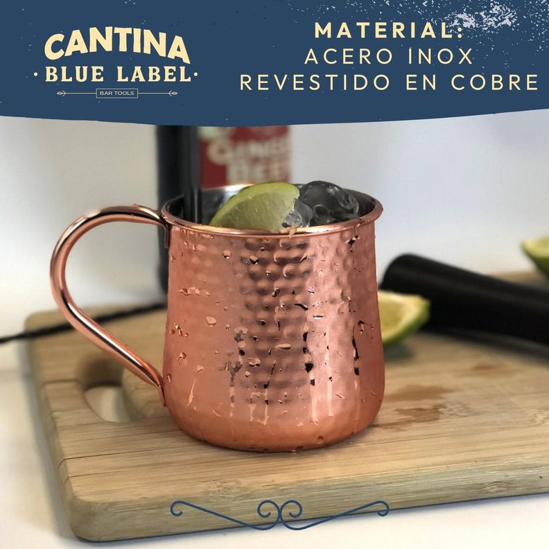 Mug Vasos De Cobre Set 2 Cantina Moscow Mule Coctel Tragos-4