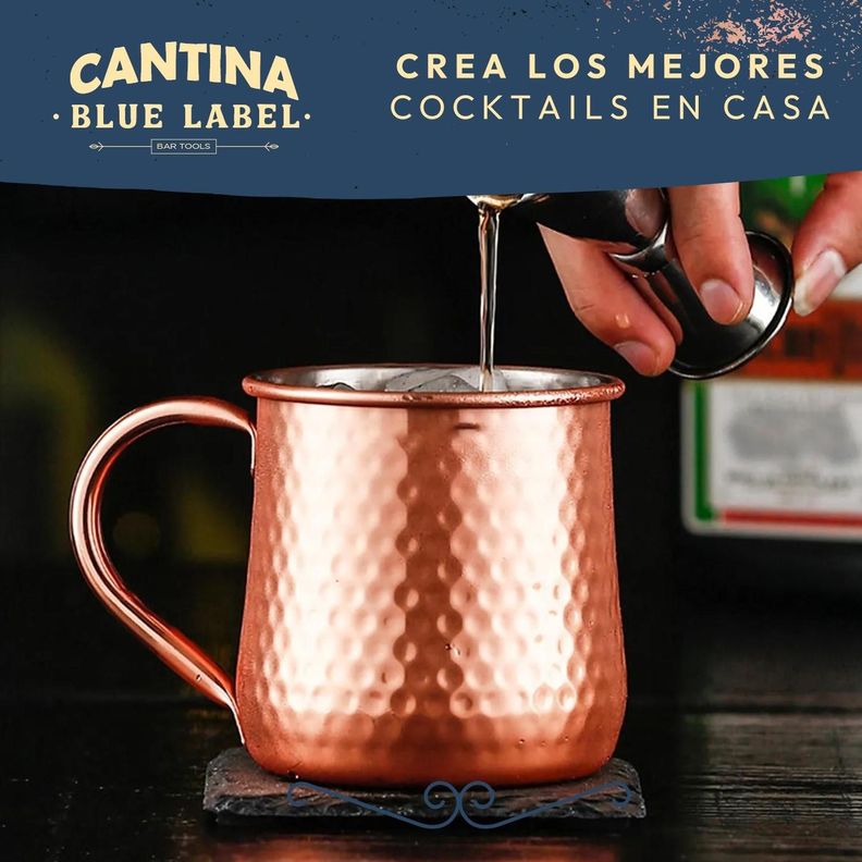 Mug Vasos De Cobre Set 2 Cantina Moscow Mule Coctel Tragos-7