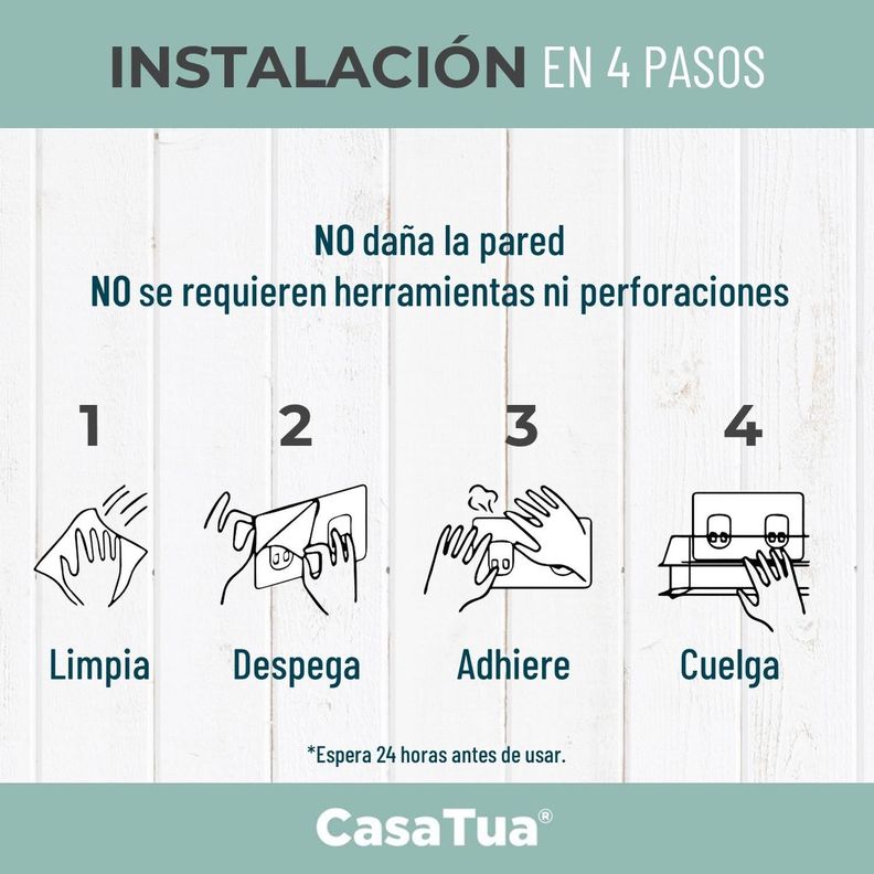 Organizador De Ducha Set X2 Repisa Baño Adhesivo Inoxidable plateado-5
