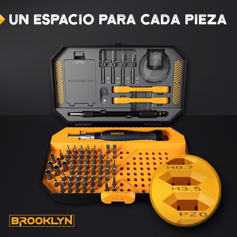 Destornillador De Precision Brooklyn Juego Set 145 Piezas-6