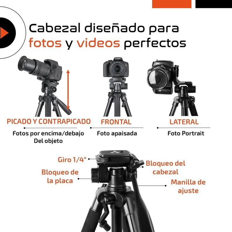 Tripode Camara Celular Tr3pod Aluminio Plegable + Control-4
