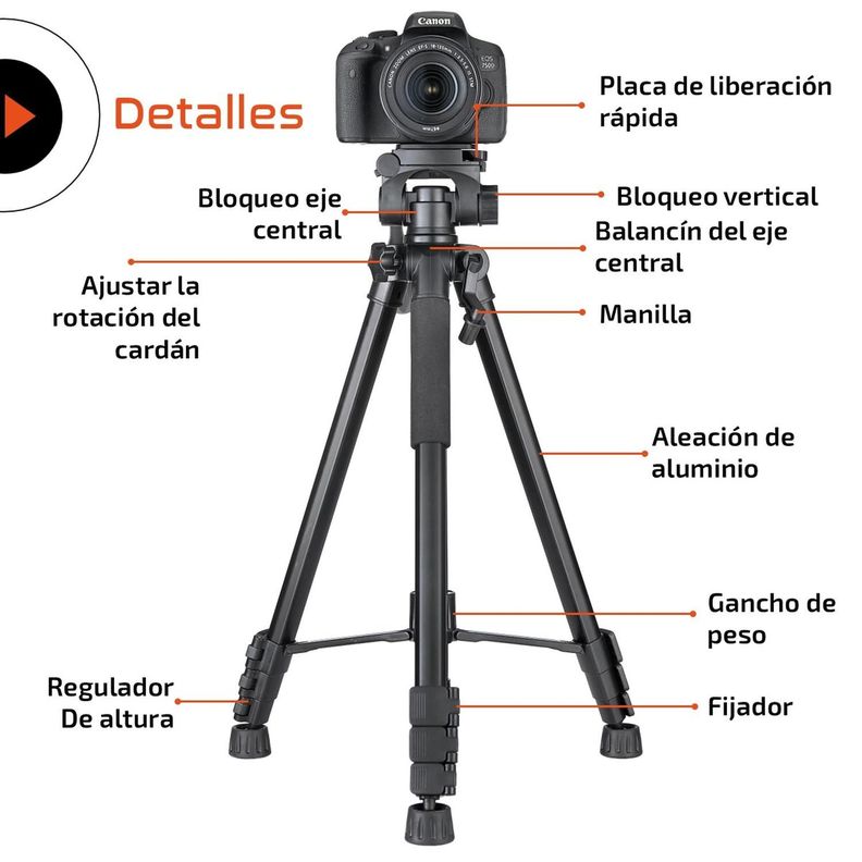 Tripode Camara Celular Tr3pod Aluminio Plegable + Control-9