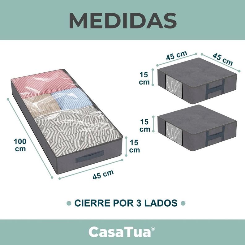 Organizador de Ropa Bajo Cama CasaTua Almacenamiento Set x 3-5