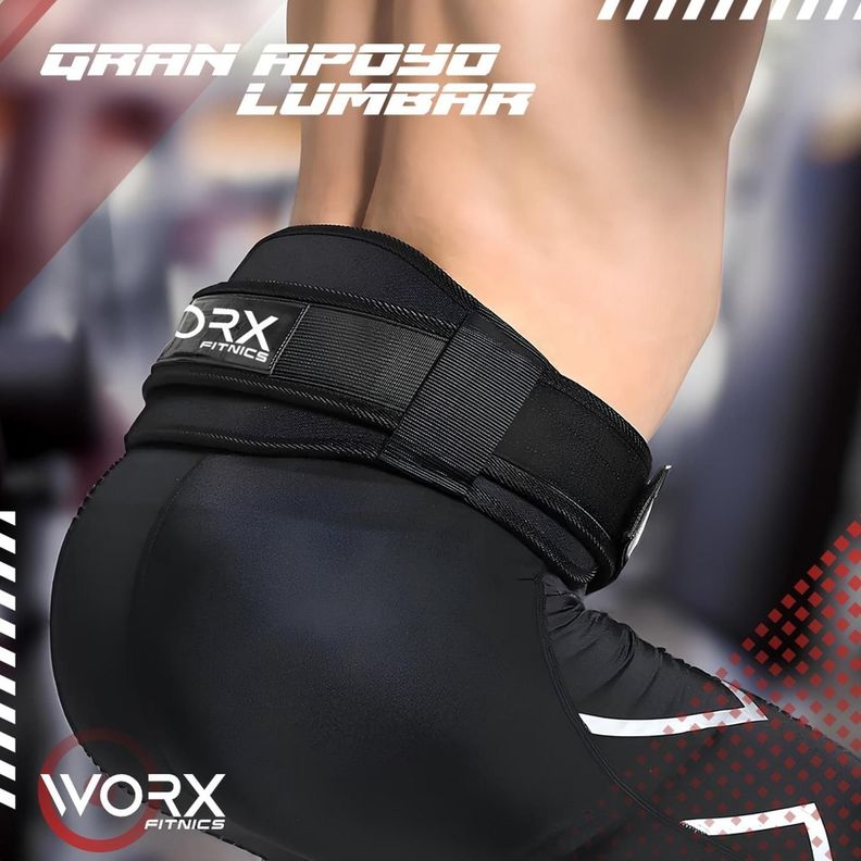Cinturon Levantamiento Pesas Worx Ajustable Gym Gimnasio-2