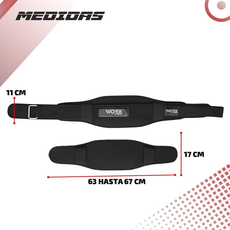 Cinturon Levantamiento Pesas Worx Ajustable Gym Gimnasio-5