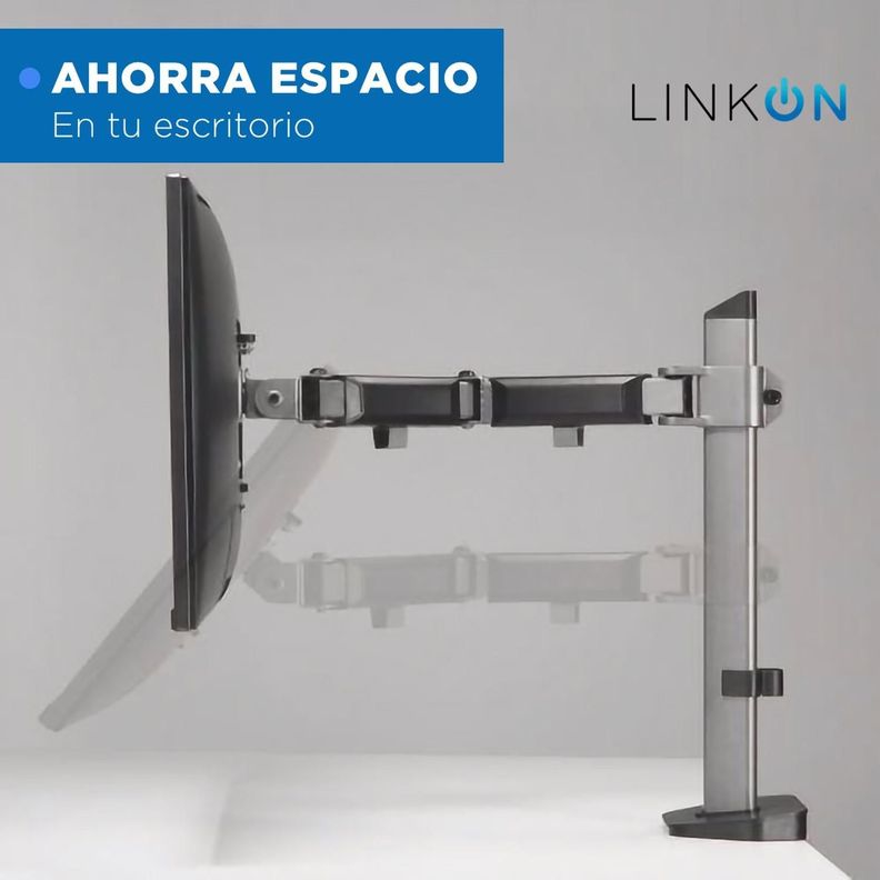 Soporte Brazo Monitor Flexible Linkon Escritorio Profesional-3
