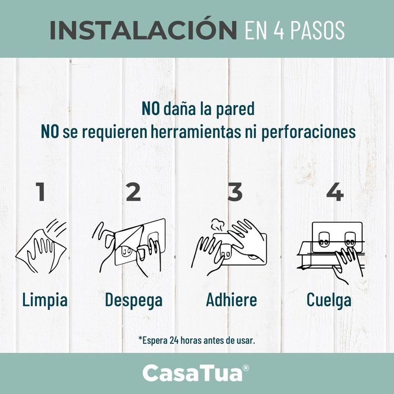 Organizador de Ducha Repisa Baño Adhesivo Set Inoxidable-3