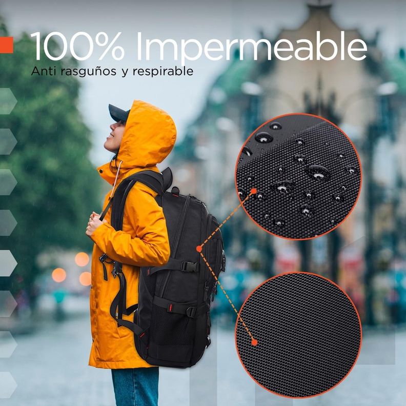 Mochila Notebook Outdoor Hardley Impermeable Nylon Balistico-3