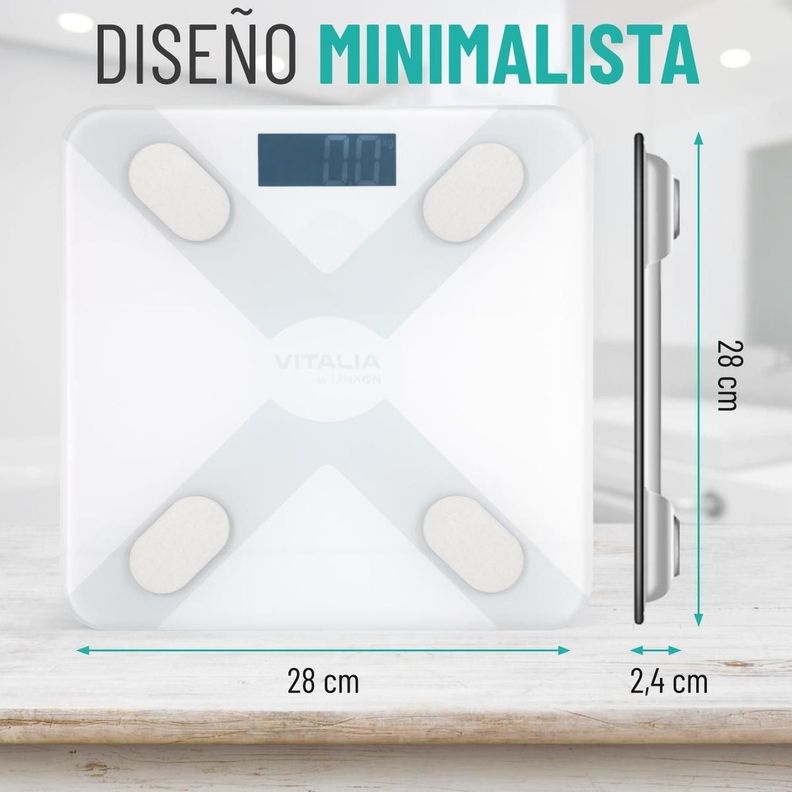 Pesa Balanza Digital Inteligente Bascula Baño Bluetooth App-5