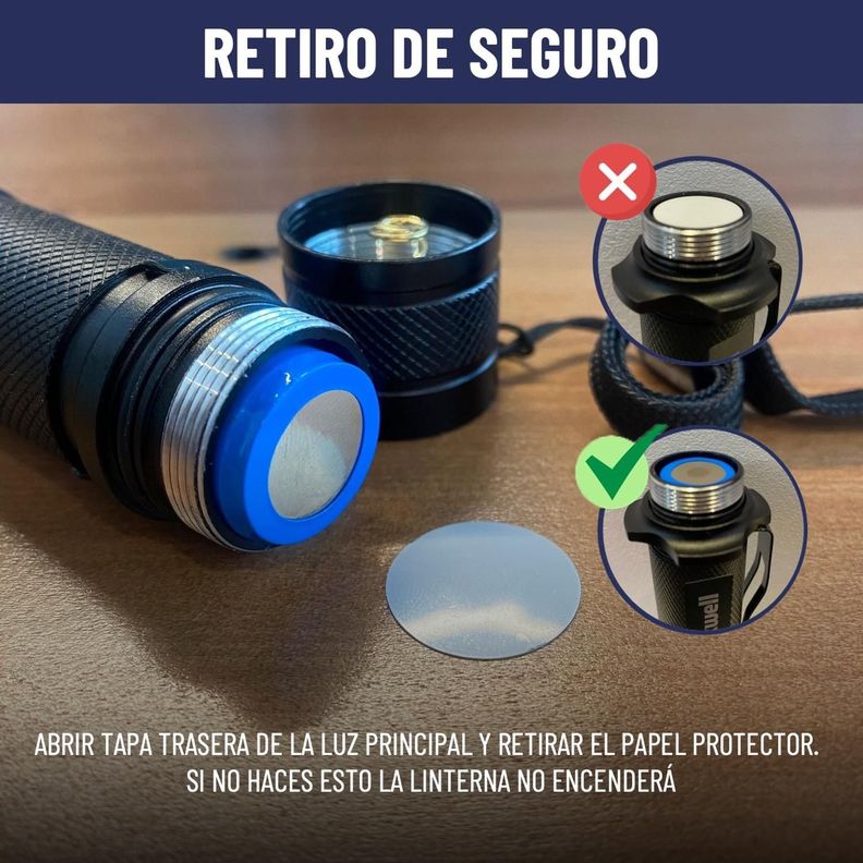 Linterna Led Tactica Maxwell Recargable USB Impermeable-4