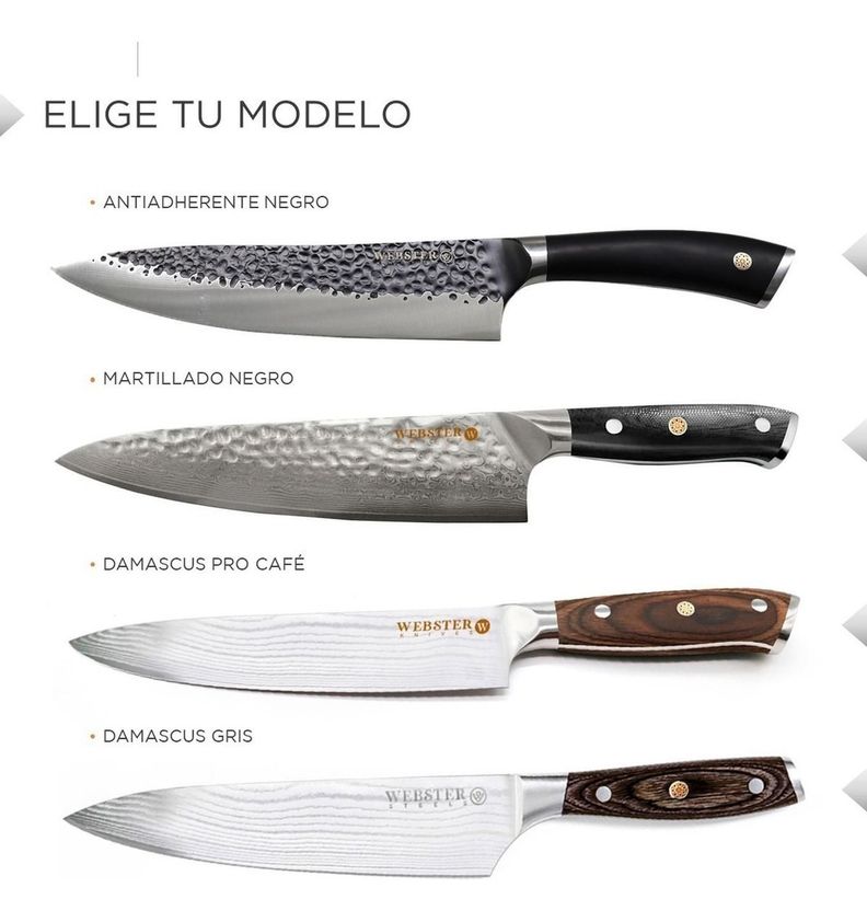 Cuchillo Acero Premium Parrillero Cocina Chef Asado negro-2