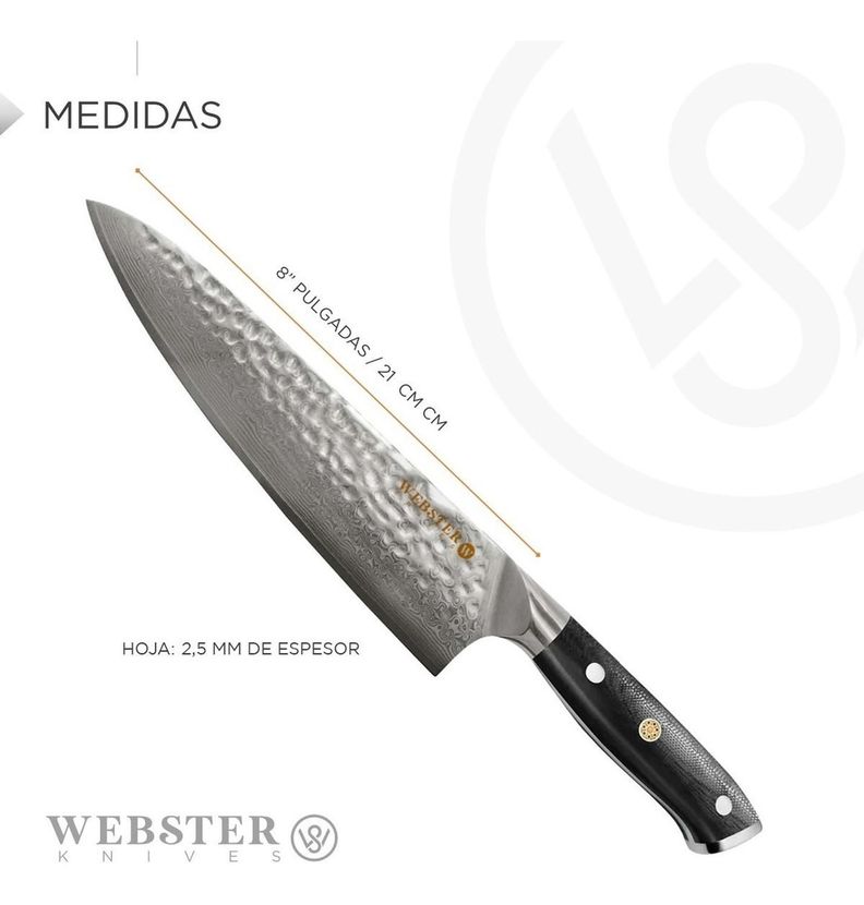Cuchillo Acero Premium Parrillero Cocina Chef Asado negro-3