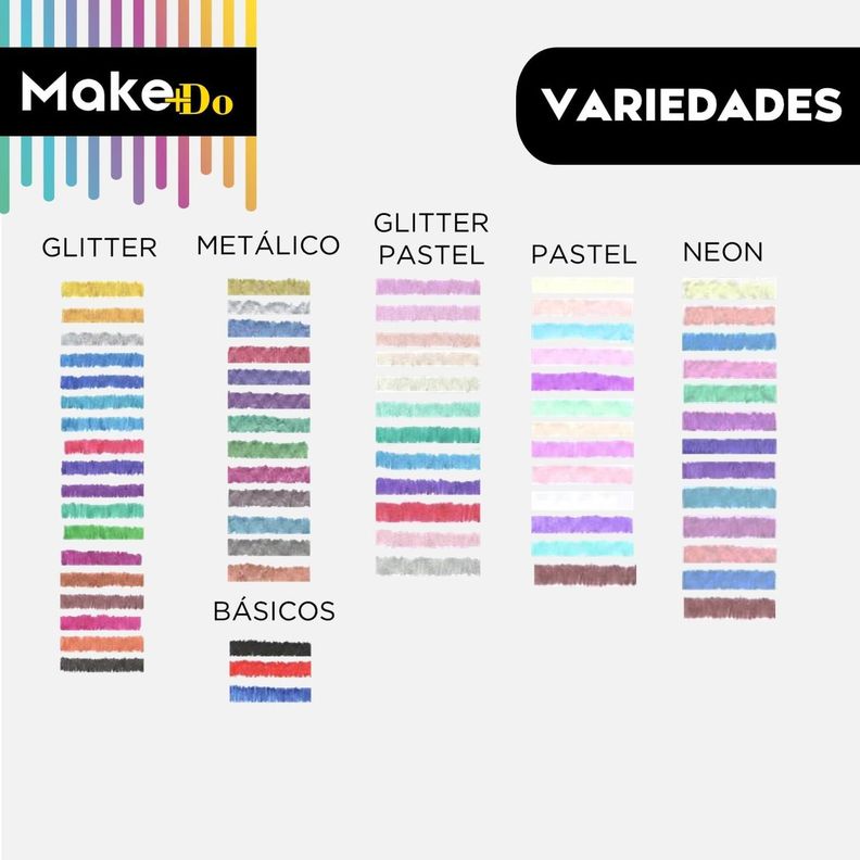 Lapices Gel Set de 72 Colores Incluye Estuche Make+Do-2
