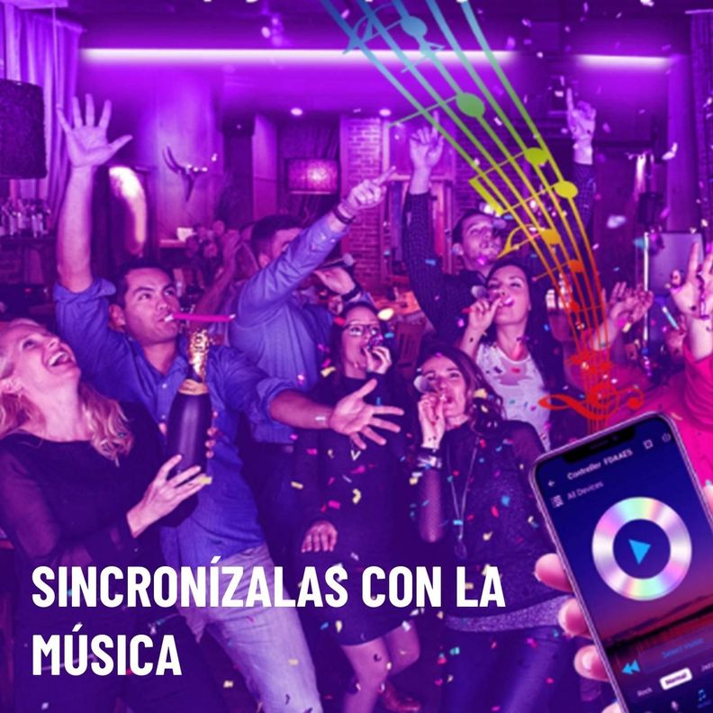 Tira Cinta Luces Led Rgb Bluetooth Maxwell 20 Metros Total-6