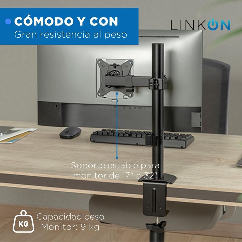 Soporte Brazo Para Monitor Vertical De Escritorio Linkon-1