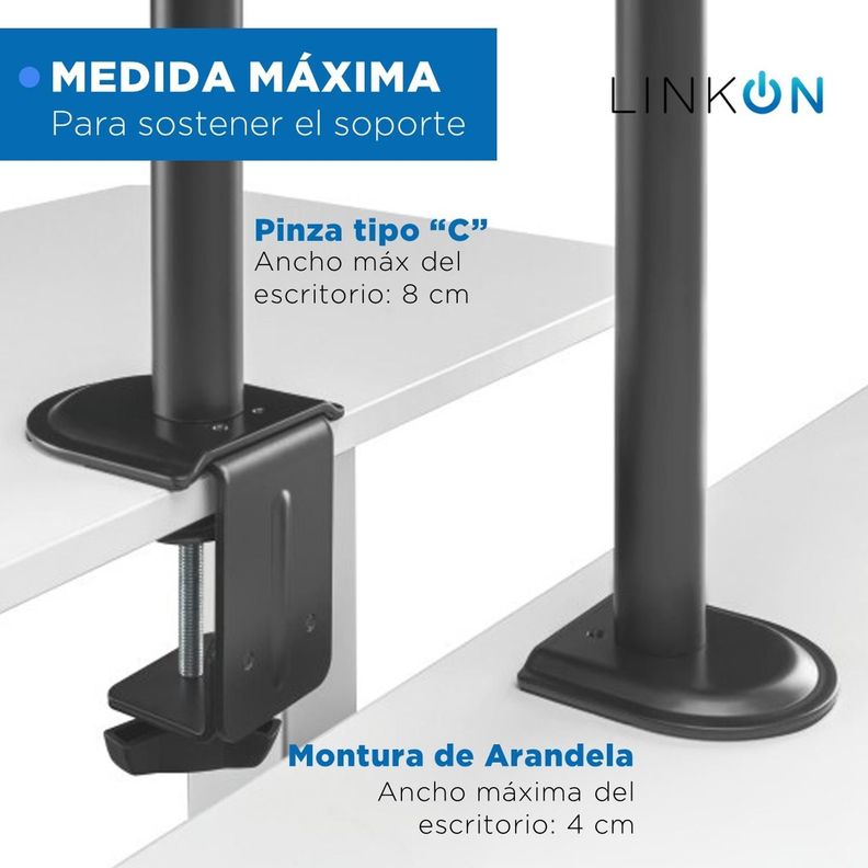 Soporte Brazo Para Monitor Vertical De Escritorio Linkon-6
