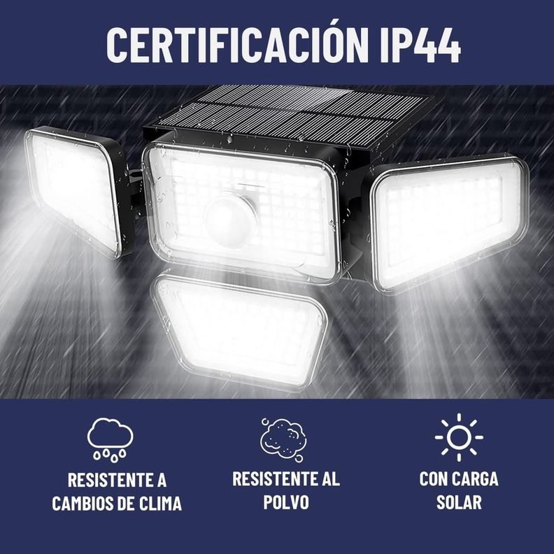 Foco Led Solar Exterior Maxwell Sensor Control Luz Fría-3