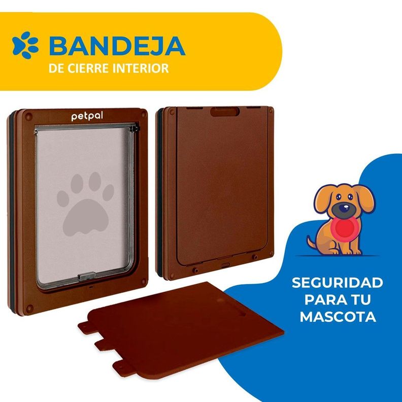 Puerta Abatible Para Perro Gato Mascota Petpal Tamaño Grande-3
