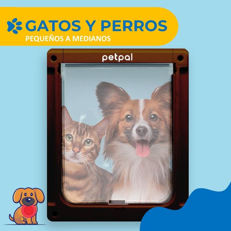 Puerta Abatible Para Perro Gato Mascota Petpal Tamaño Grande-1