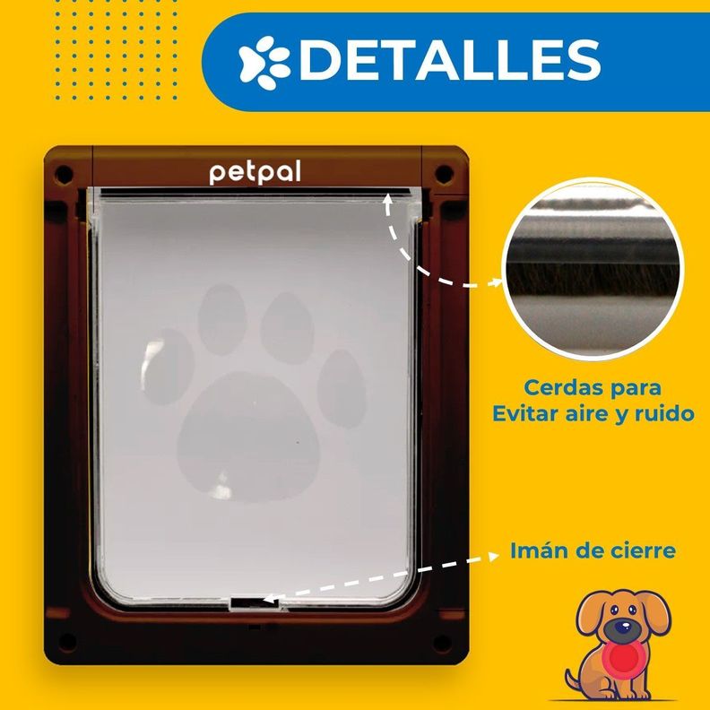 Puerta Abatible Para Perro Gato Mascota Petpal Tamaño Grande-2