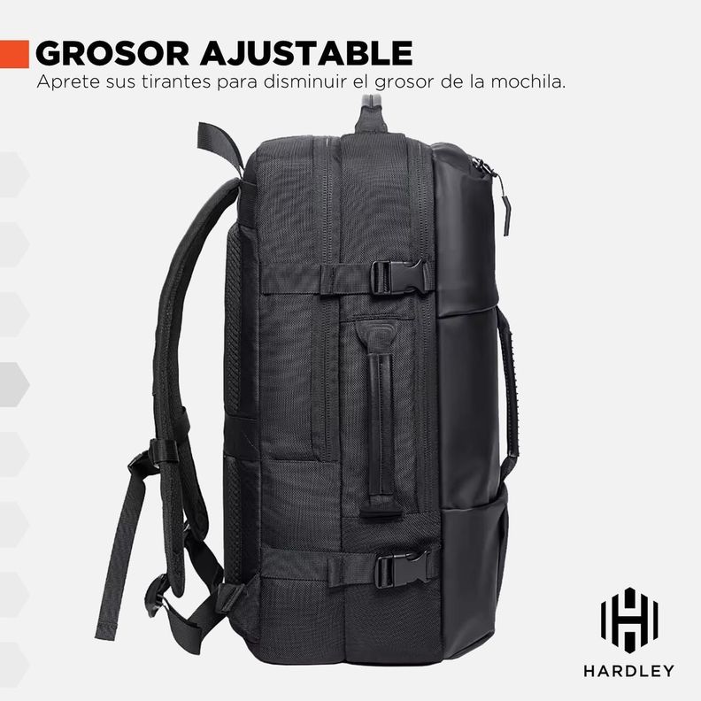 Mochila para Viaje Cabina Hardley Impermeable 28L Ajustable-5
