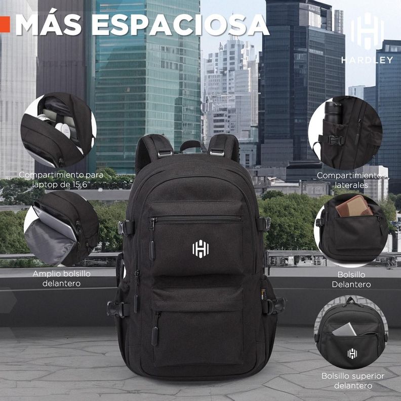 Mochila Notebook Antirrobo Impermeable Hardley Urbana-1