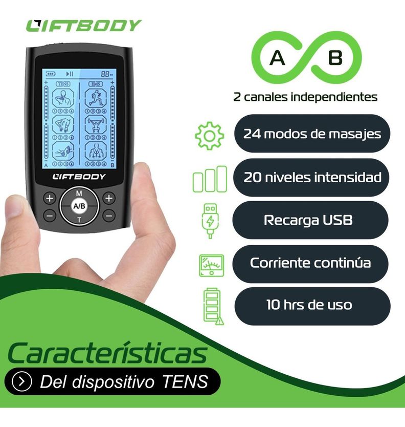 Tens + Electroestimulador Liftbody Electroterapia Muscular-2