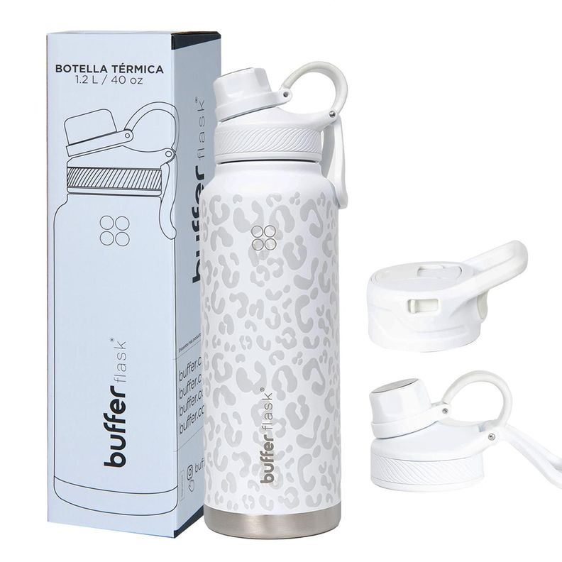 Botella Termica Agua Acero Inox Buffer Paine 1.2 Lts + Tapas