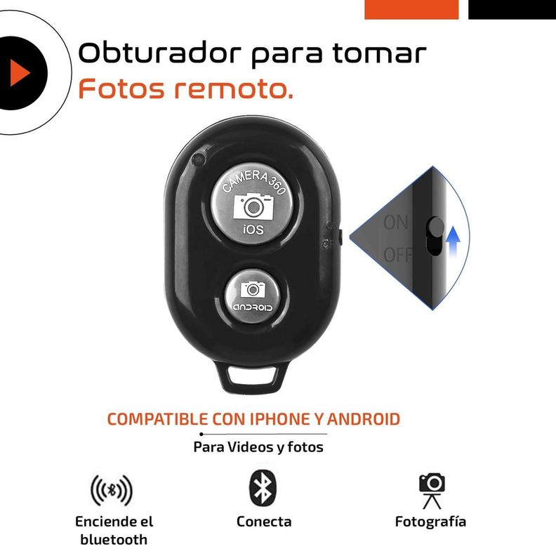 Tripode Celular Camara 360 Tr3pod Aluminio Plegable +Control-2