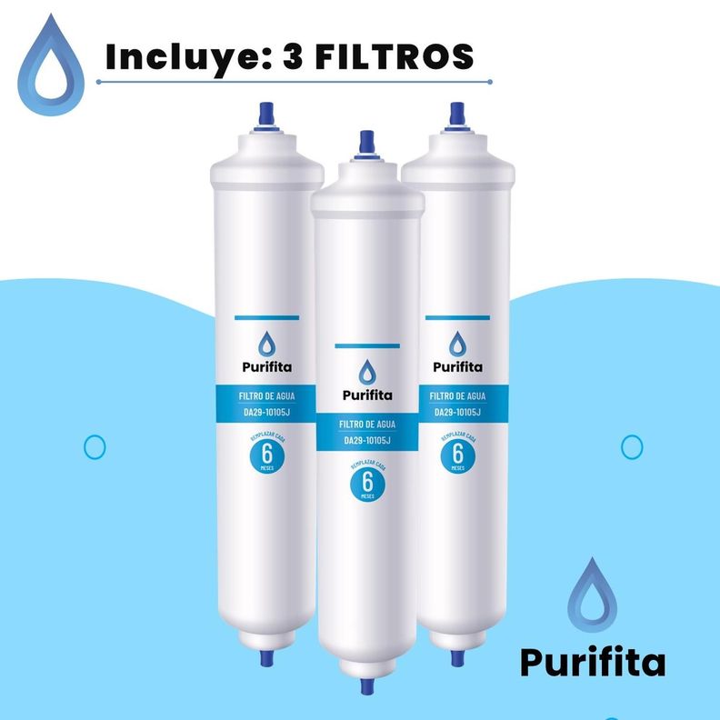 Filtro de Agua para Refrigerador DA29 10105J Purifita Set 3-1