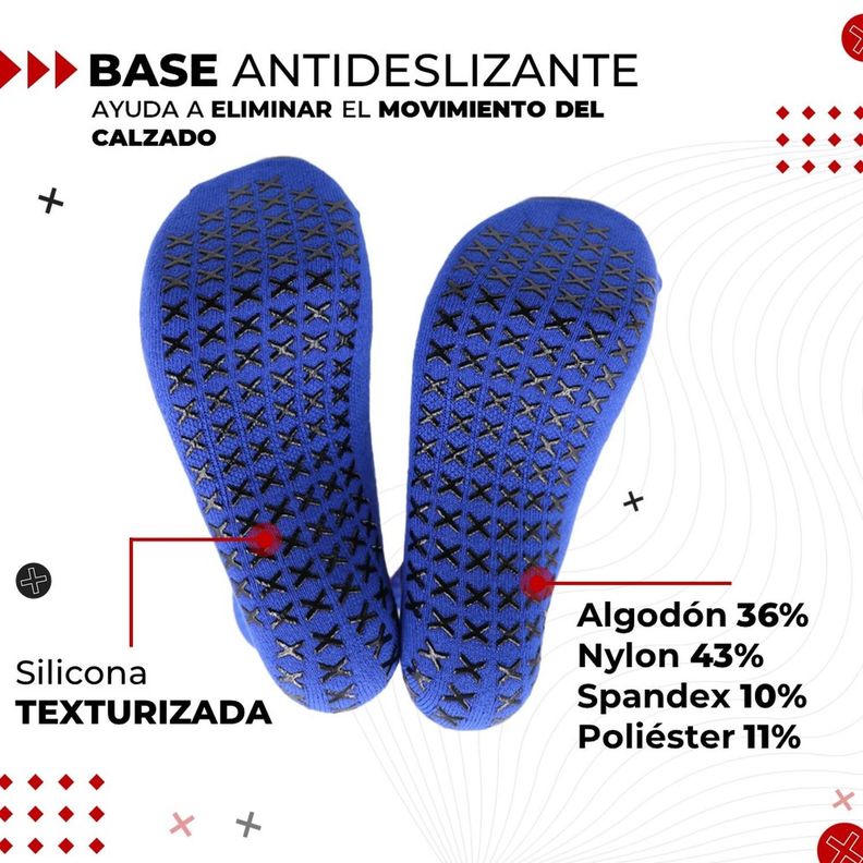 Medias Futbol Niños Antideslizantes Set 2 + Pantorrillera Talla Única azul-1