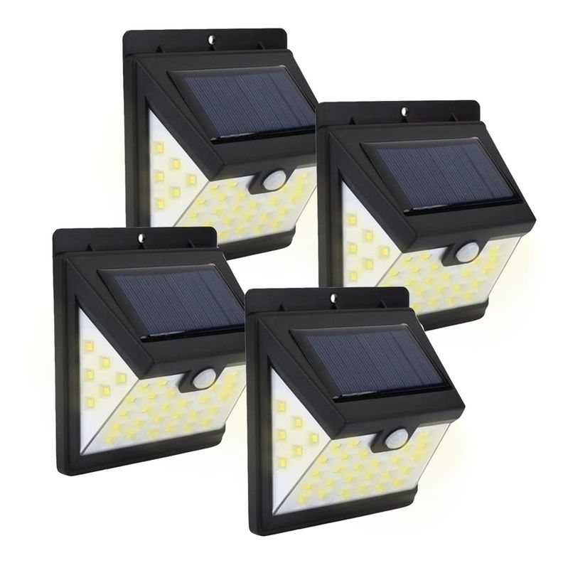 Foco Reflector Solar Maxwell Led Exterior Pared Luz Cálida-0