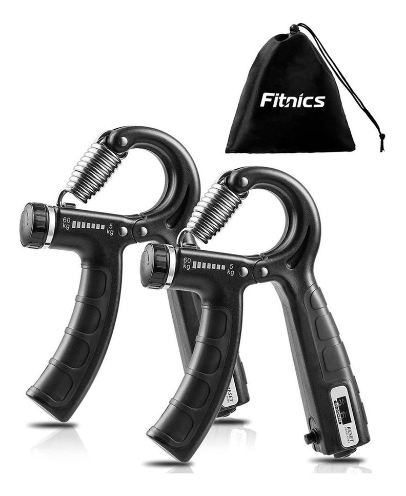 Hand Grip Ejercitador De Manos Ajustable 5 a 60 Kg Negro