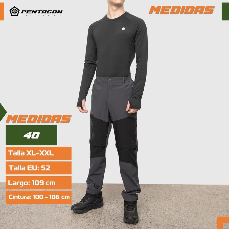 Pantalon Trekking Outdoor Pentagon Desmontable Secado Rápido-1