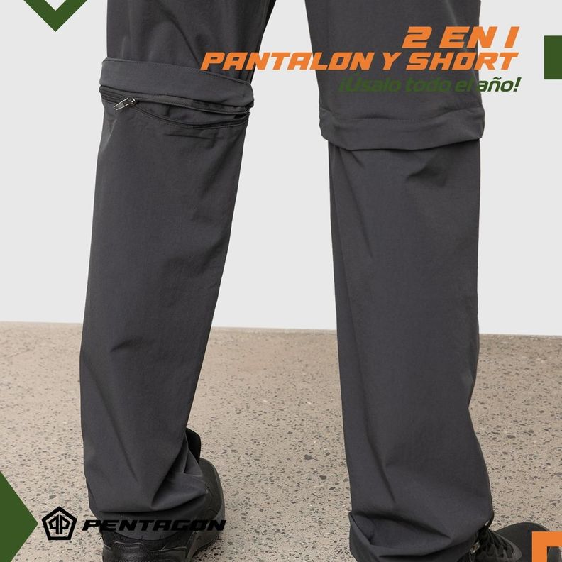 Pantalon Trekking Outdoor Pentagon Desmontable Secado Rápido-5
