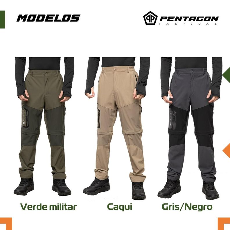 Pantalon Trekking Outdoor Pentagon Desmontable Secado Rápido-8