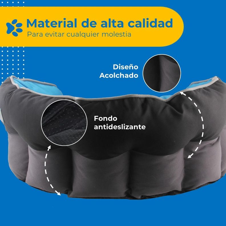 Cama para Perro Gato Grande Mediano Petpal Acolchada Lavable-4