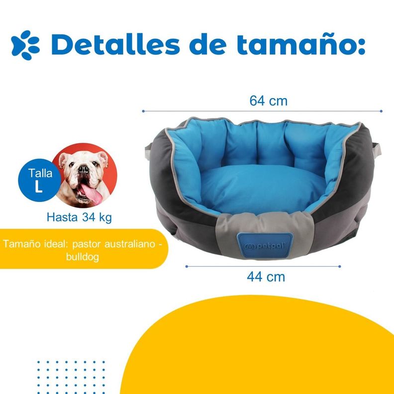 Cama para Perro Gato Grande Mediano Petpal Acolchada Lavable-5