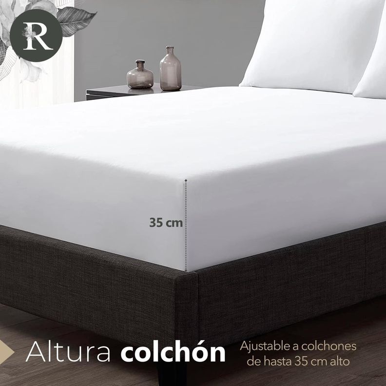 Sabanas Juego 300 Hilos 100% Algodon Rosewood Tamano Unico 1,5 Plazas - Rosa-3