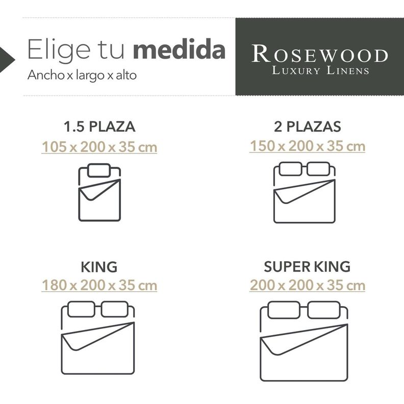Sabanas Juego 300 Hilos 100% Algodon Rosewood Tamano Unico 1,5 Plazas - Rosa-6