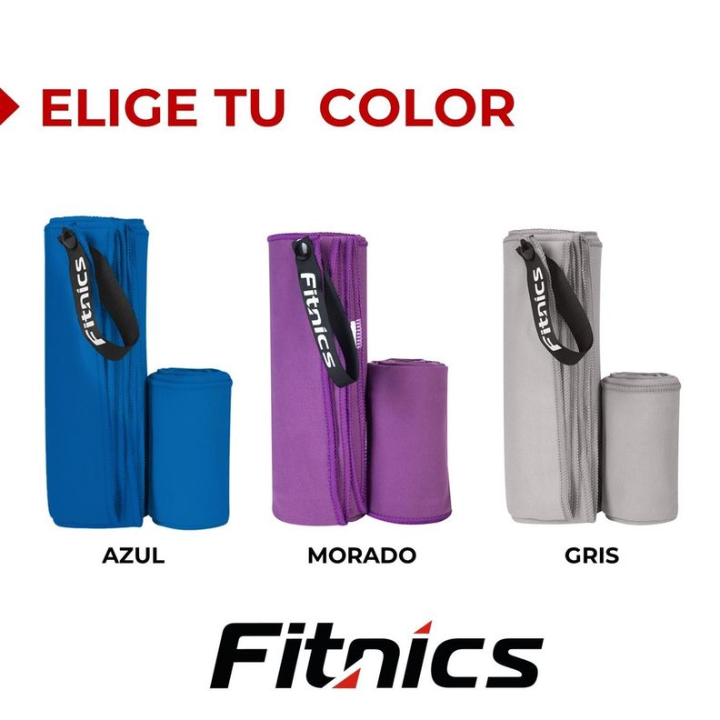 Toalla De Microfibra Set X2 Fitnics 120x60 + 80x30 + Estuche-5