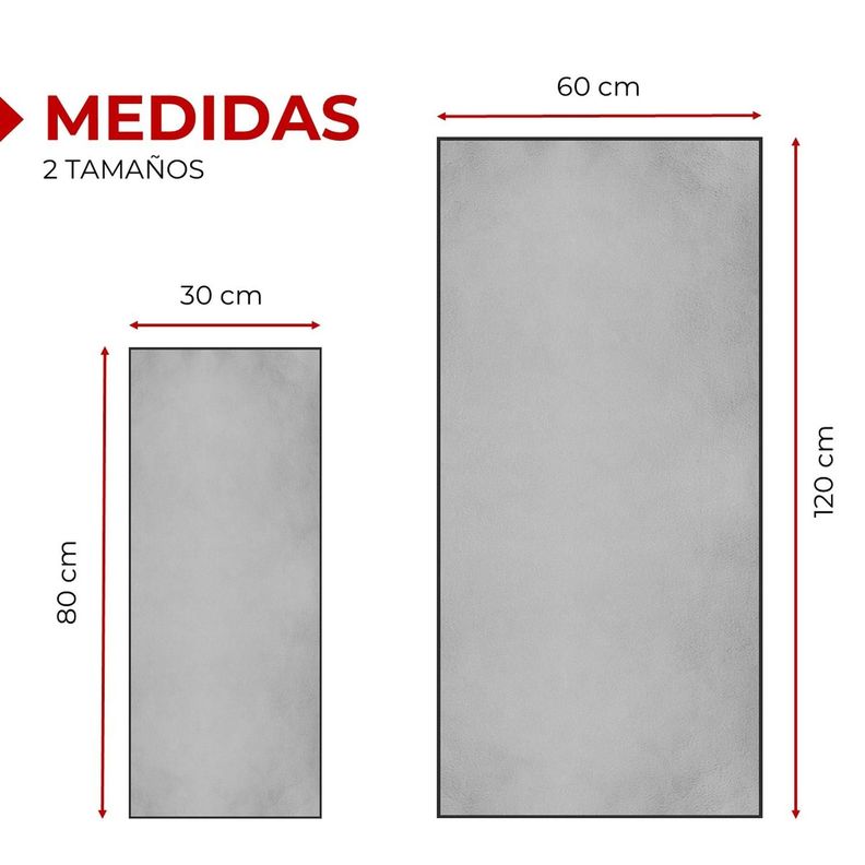Toalla De Microfibra Set X2 Fitnics 120x60 + 80x30 + Estuche-6