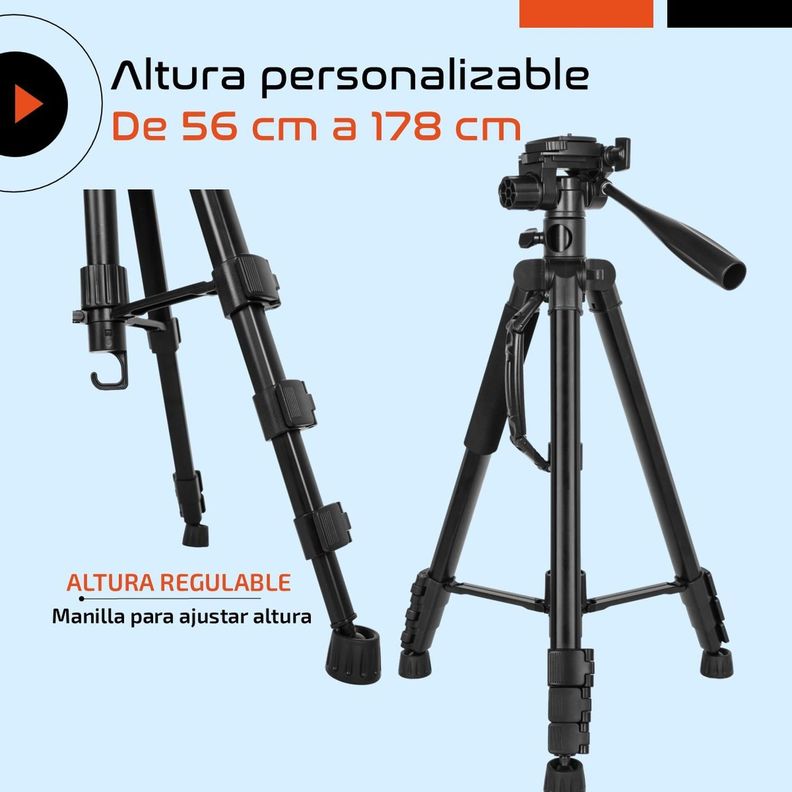 Tripode Camara Cenital Tr3pod Aluminio Profesional Plegable-3